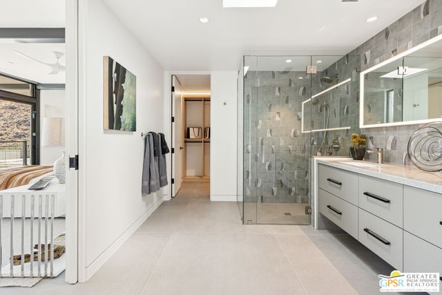 a view of a living room with furniture