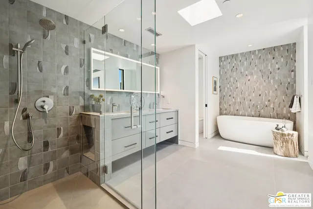 a view of a backyard with a sitting area