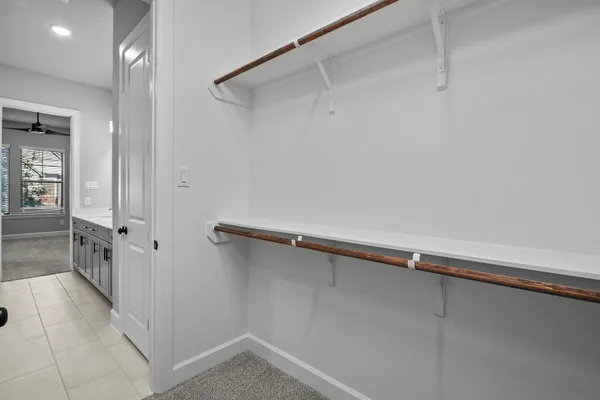 a view of a room with walk in closet