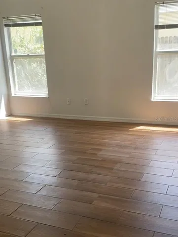 an empty room with a window