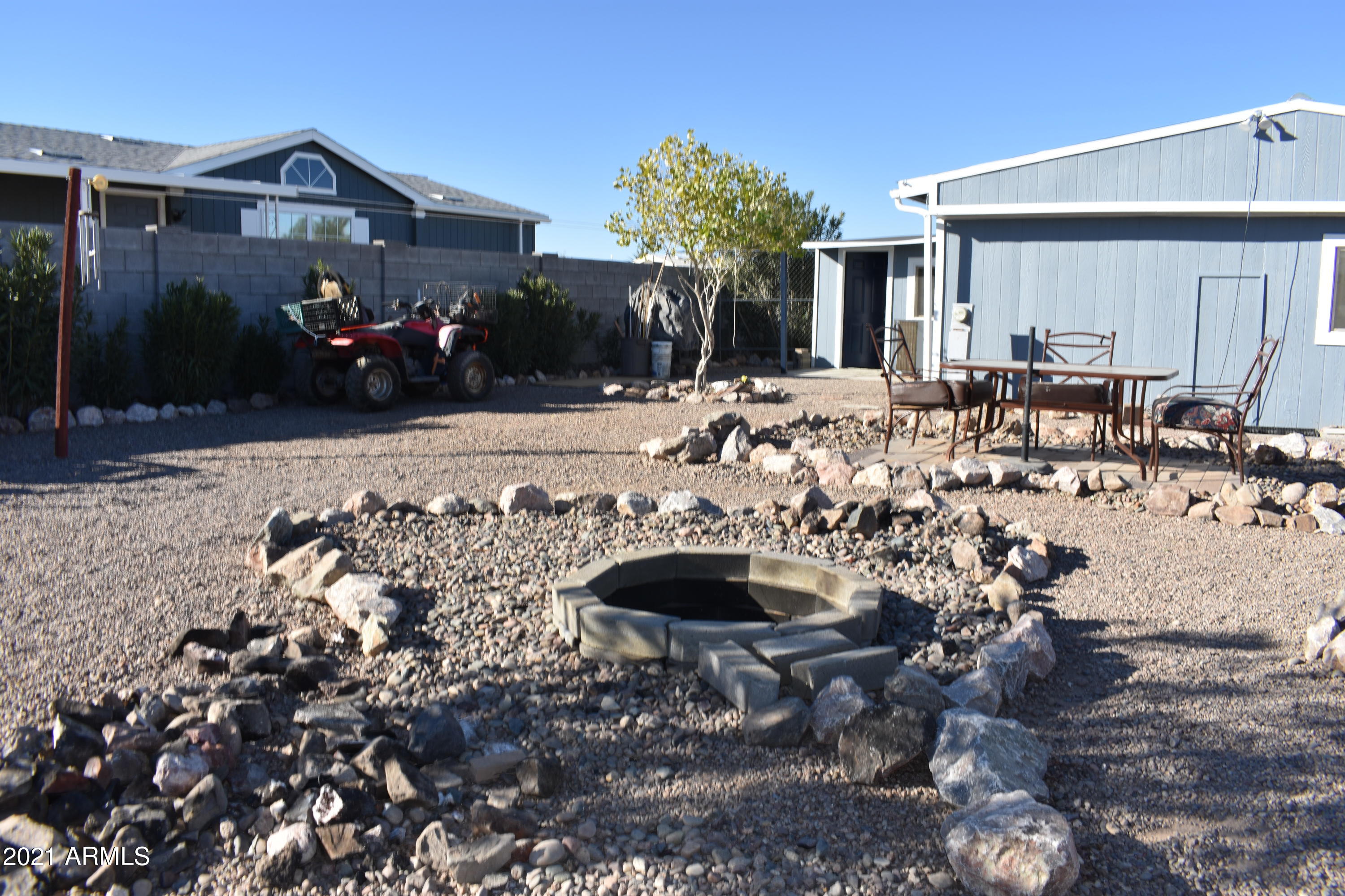 14259 Padres Road Arizona City, AZ 85123 - Photo 28 of 39 Back yard & firepit