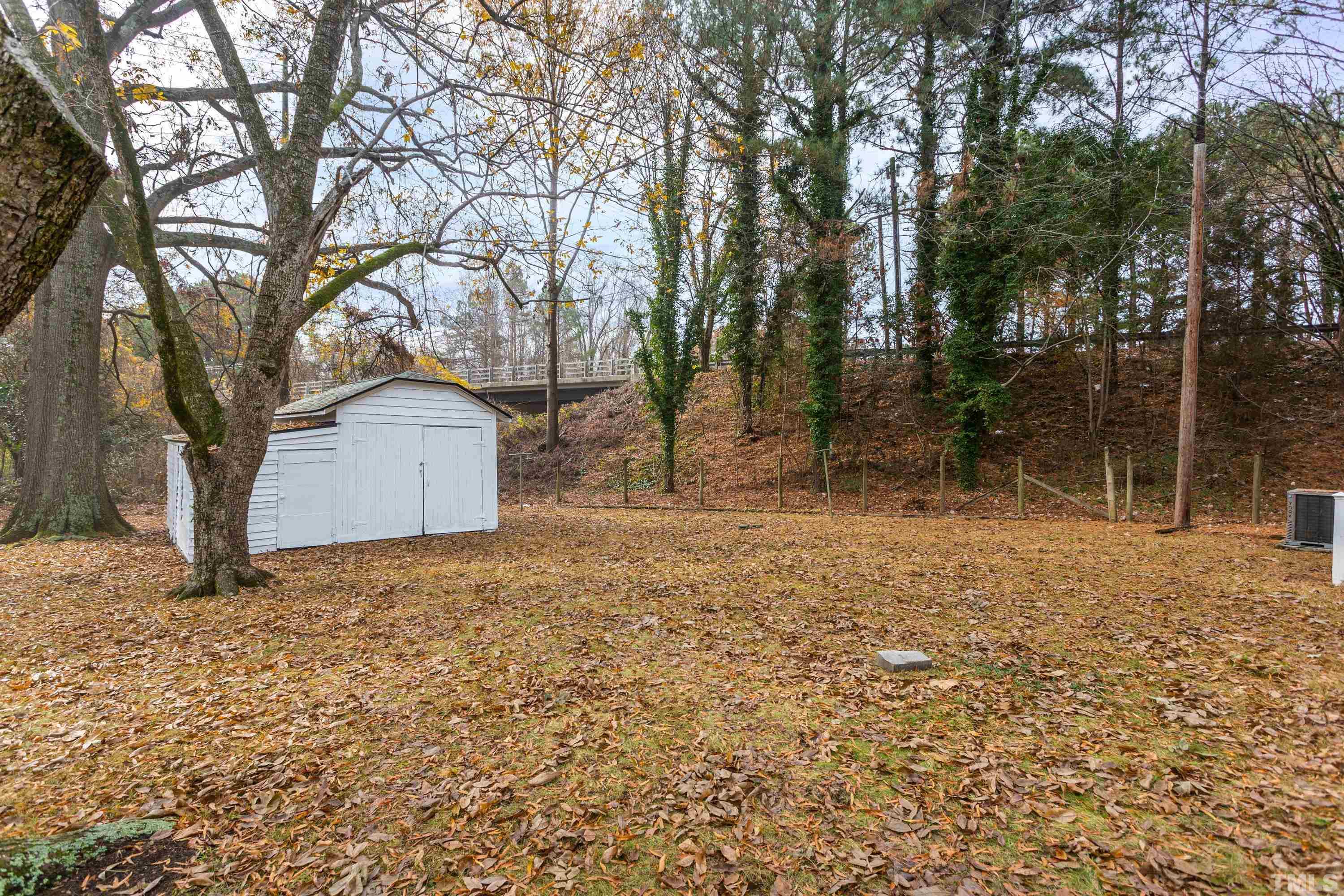 111 Turner Street Raleigh, NC 27607 - Photo 25 of 26 a backyard of a house with lots of green space
