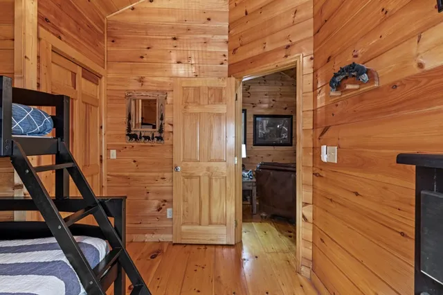 a view of a hallway with washer and dryer