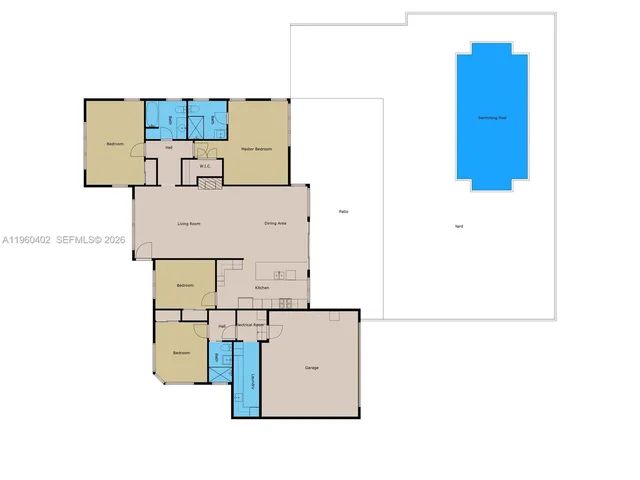 a room with furniture and window