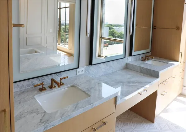 a view of a bathtub in a bathroom