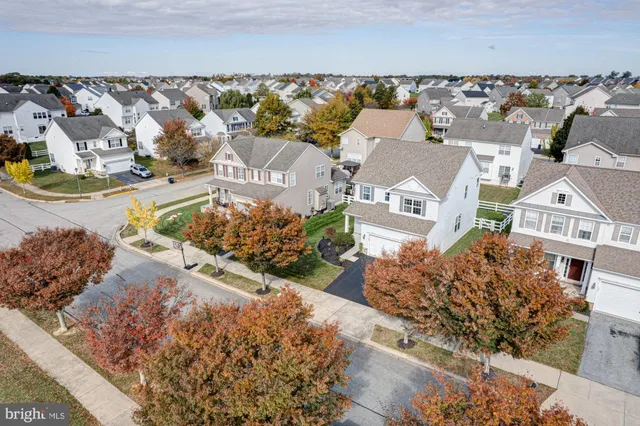 an aerial view of multiple house