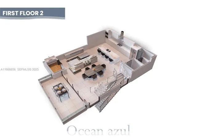 a living room with furniture and floor