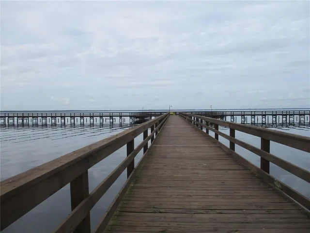 a view of wooden floor with a skyline