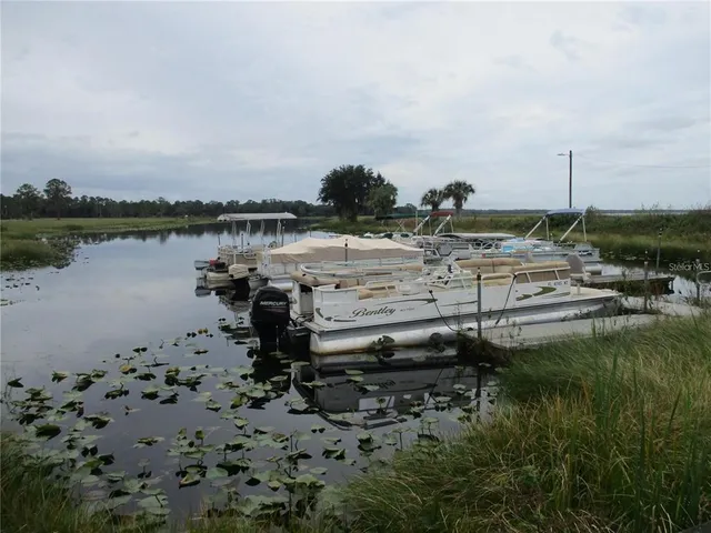 a view of a lake with outdoor space