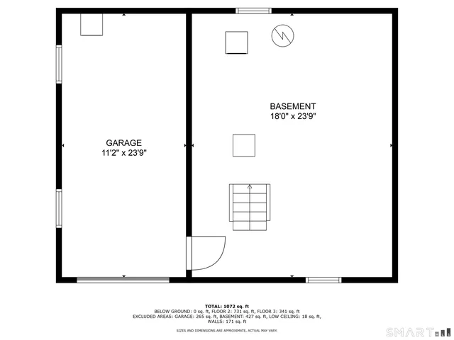 a view of a house with a yard and sitting area
