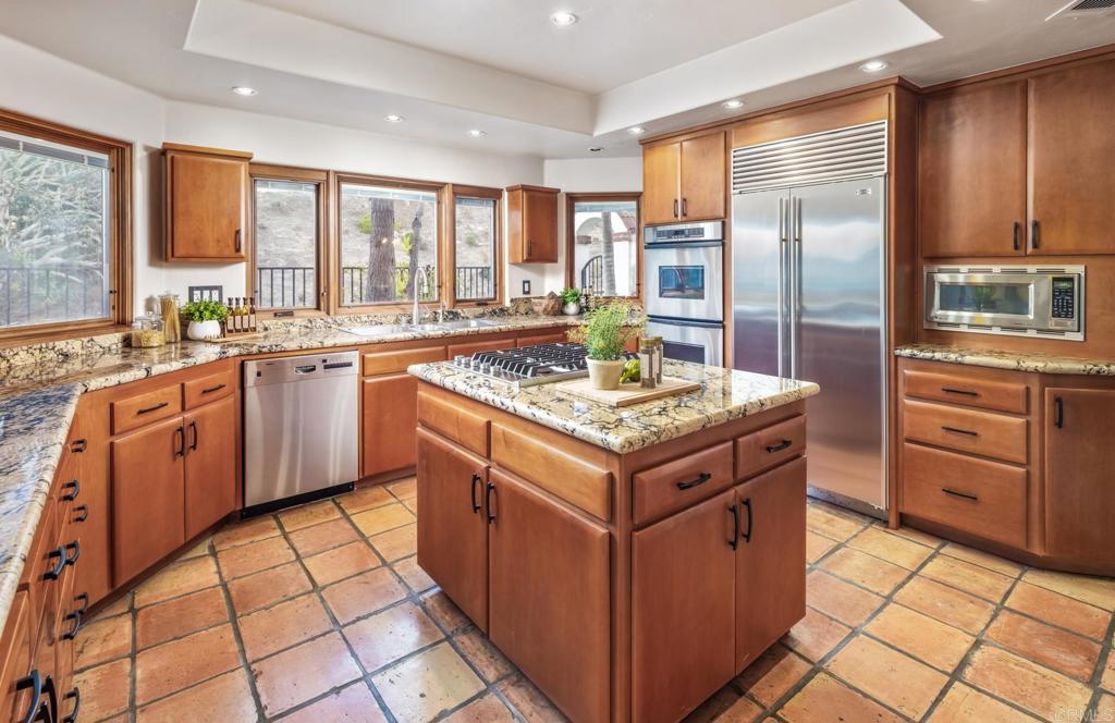 2202 Mountain Vista Drive Encinitas, CA 92024 - Photo 12 of 28 a kitchen with a stove a sink dishwasher and a refrigerator