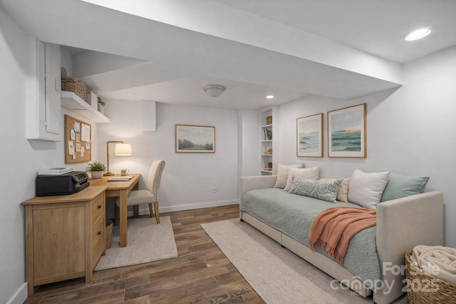 175 Chatham Road Asheville, NC 28804 - Photo 41 of 48 a living room with furniture and a wooden floor