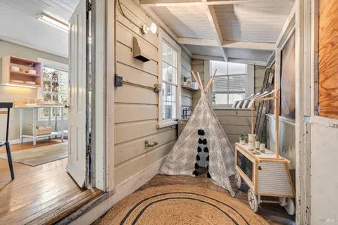 a view of a walk in closet