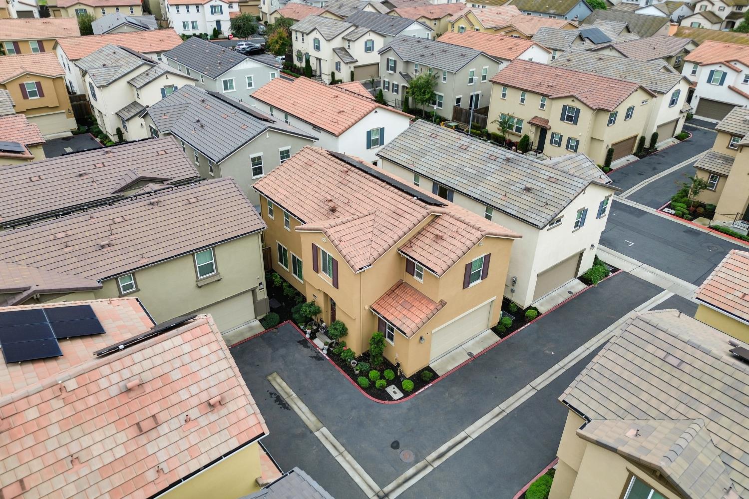8193 Kramer Ranch Way Elk Grove, CA 95758 - Photo 41 of 48 an aerial view of a house with a city view