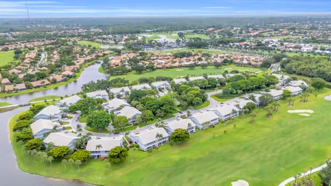 a view of a lake with houses