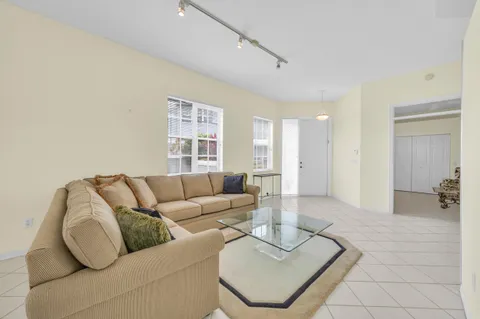 a living room with furniture and a couch