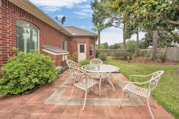 a house view with a garden space