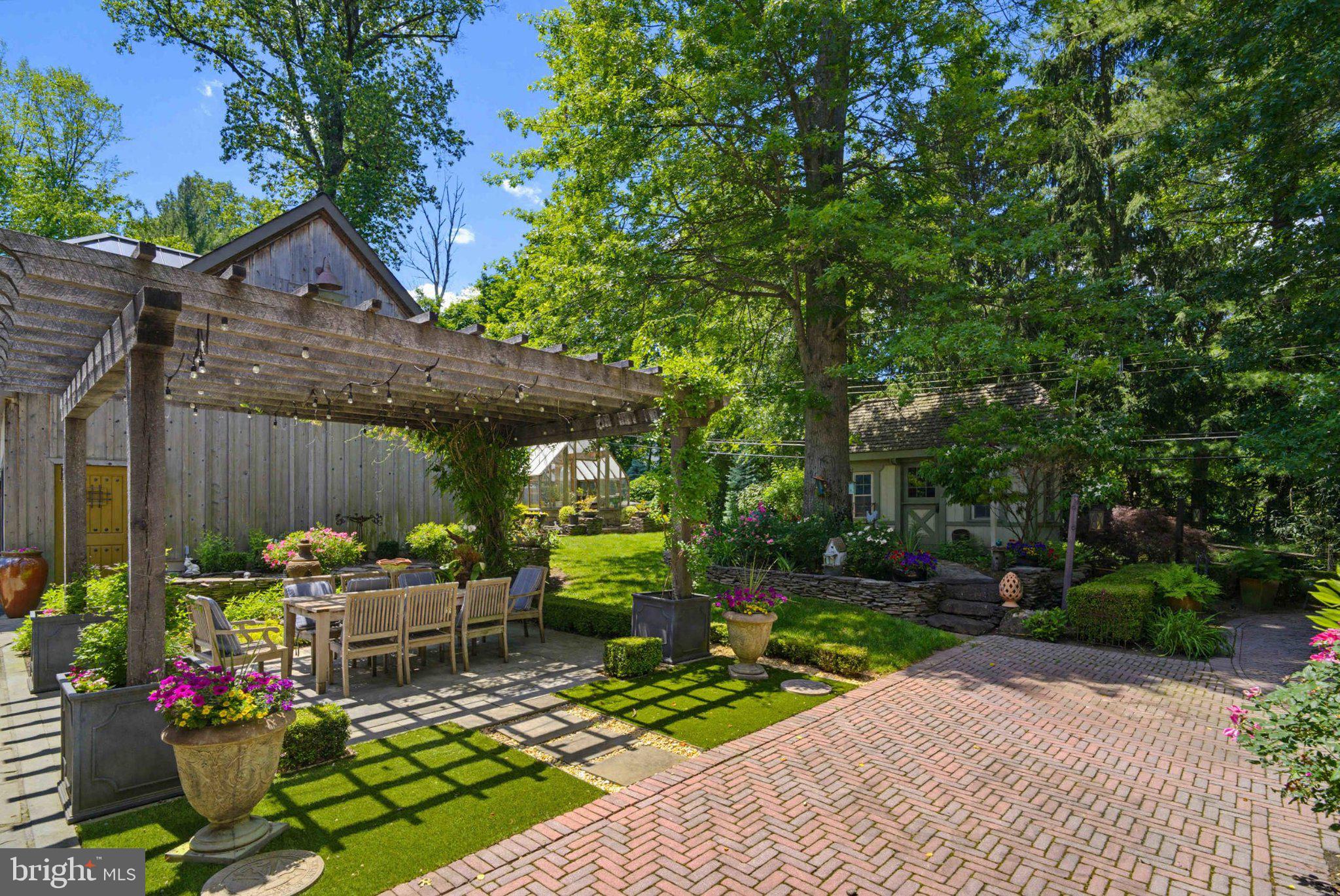 2244 Deer Path Road Huntingdon Valley, PA 19006 - Photo 88 of 95 Charming garden oasis with pergola.