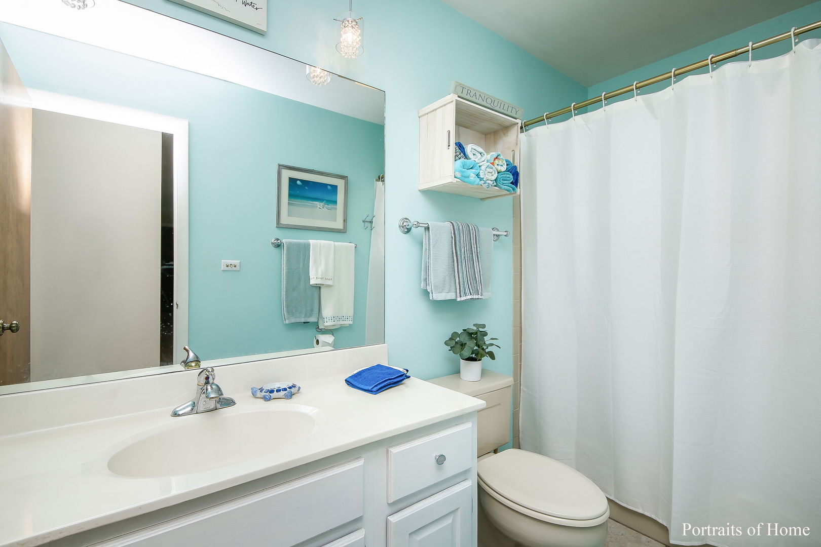 1S781 Carrol Gate Road Wheaton, IL 60189 - Photo 23 of 30 a bathroom with a sink a toilet and shower curtain