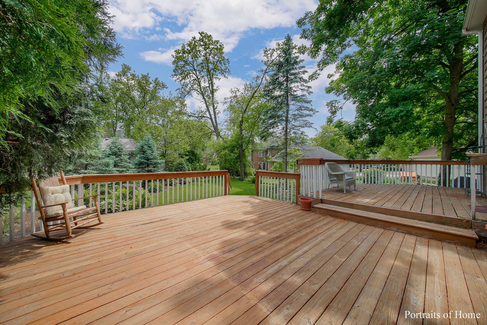 1S781 Carrol Gate Road Wheaton, IL 60189 - Photo 29 of 30 a view of deck with wooden floor and fence next to a yard