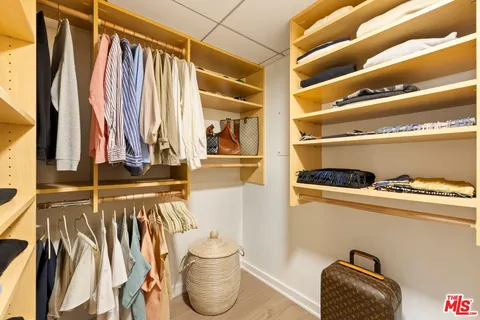 a room with a mirror