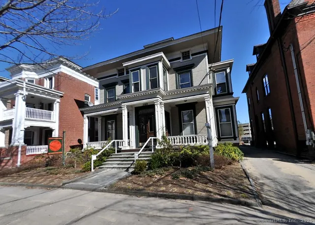 a front view of a house