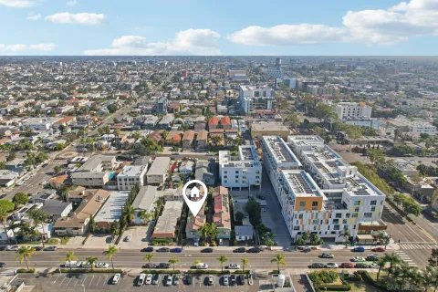 an aerial view of a city