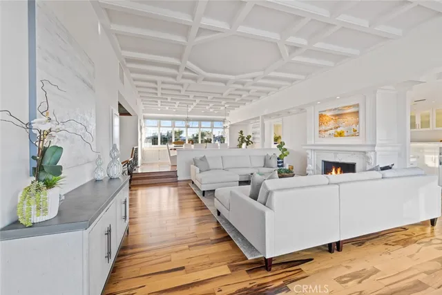 a large bathroom with double vanity and a large window