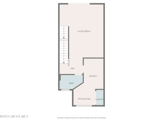 a view of a room with a ceiling fan and a bathroom