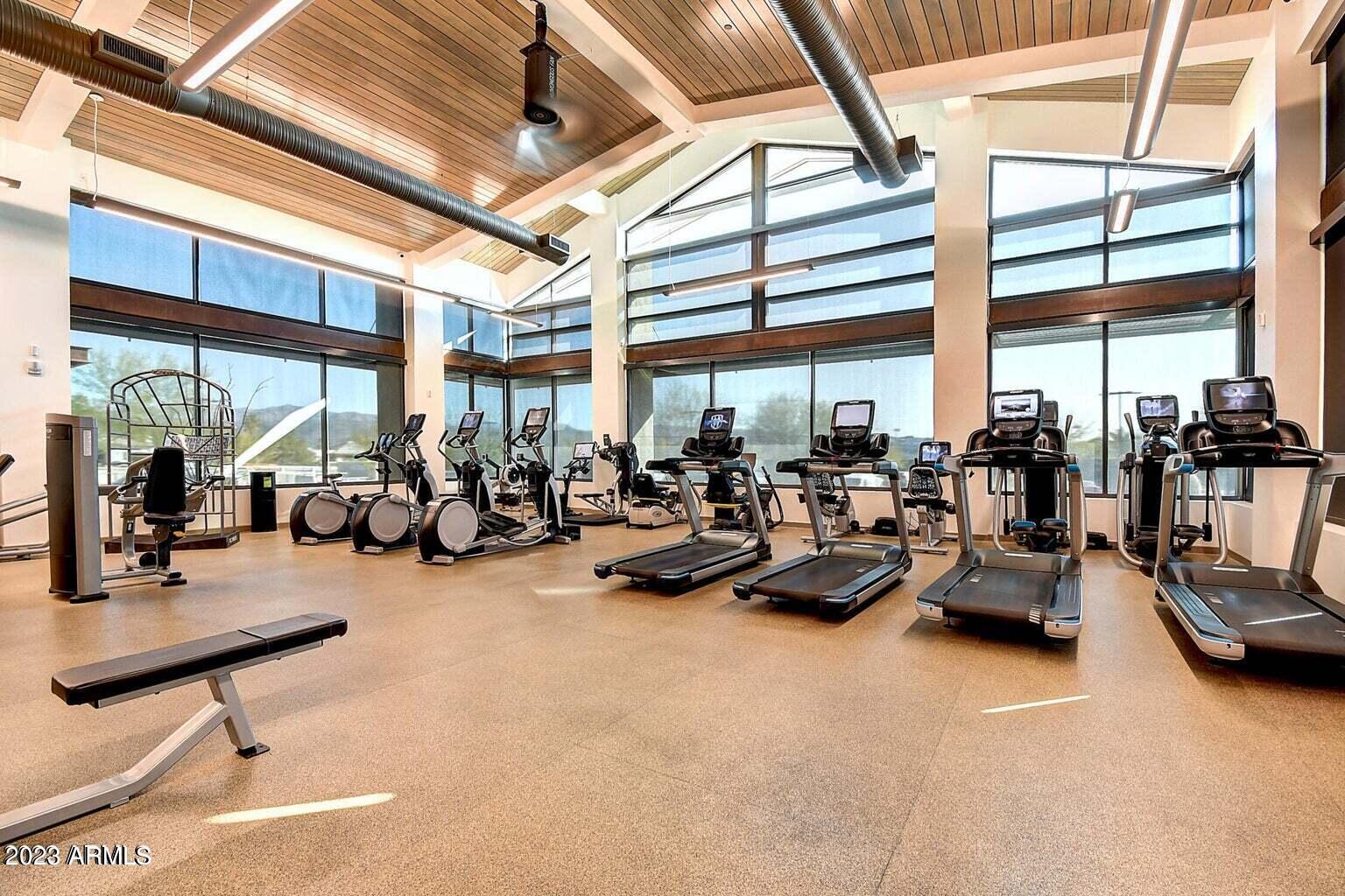 25603 North Sago Drive Rio Verde, AZ 85263 - Photo 25 of 25 a room with gym equipment and large windows