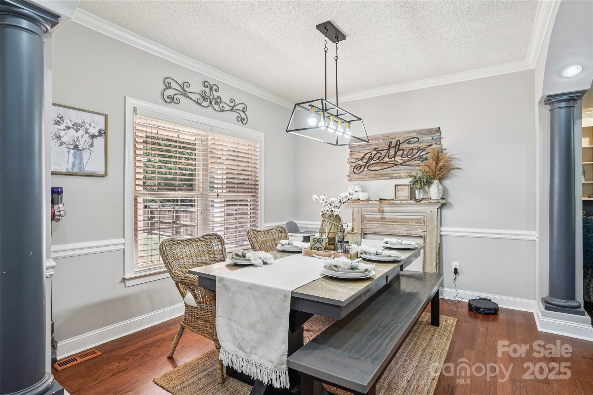 495 Gold Knob Road Salisbury, NC 28146 - Photo 8 of 35 a view of a dining room with furniture window and wooden floor