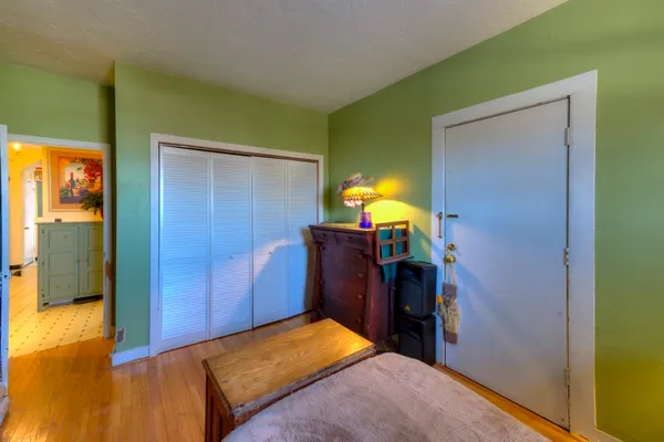 a view of a yard covered in snow