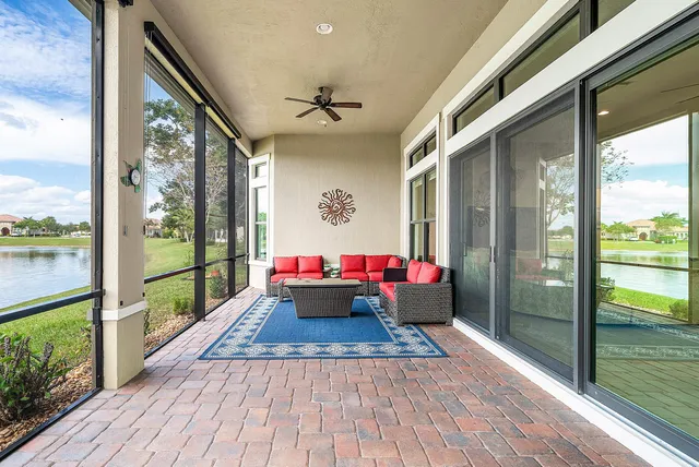 a view of a porch with wooden floor and outdoor space
