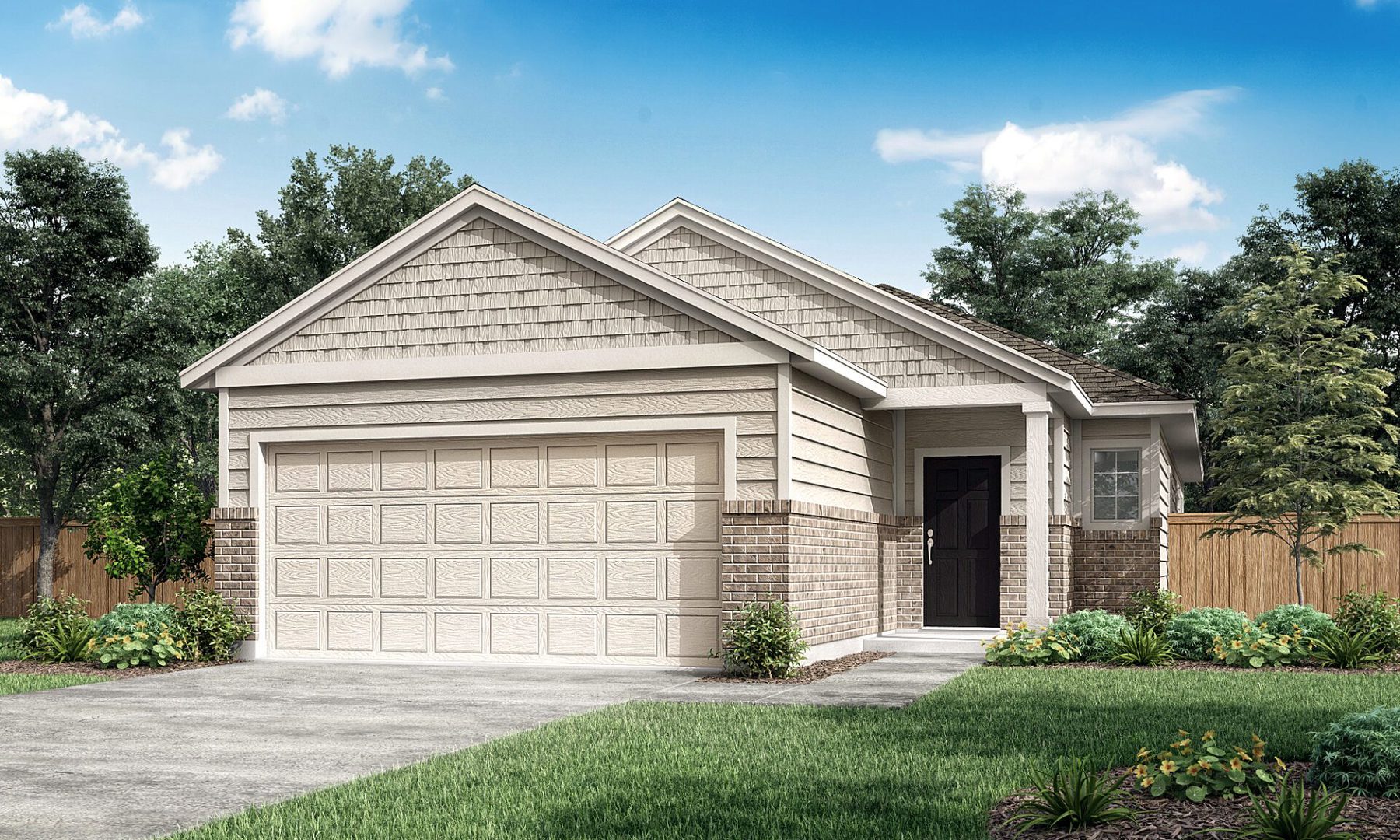 513 Yellow Ribbon Trail Jarrell, TX 76537 - Photo 2 of 23 a front view of a house with a yard and garage
