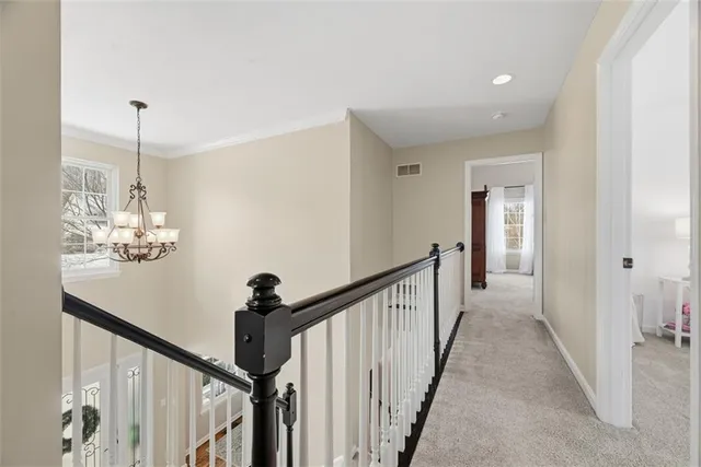 a view of a hallway with the entryway