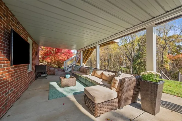 a outdoor space with patio furniture