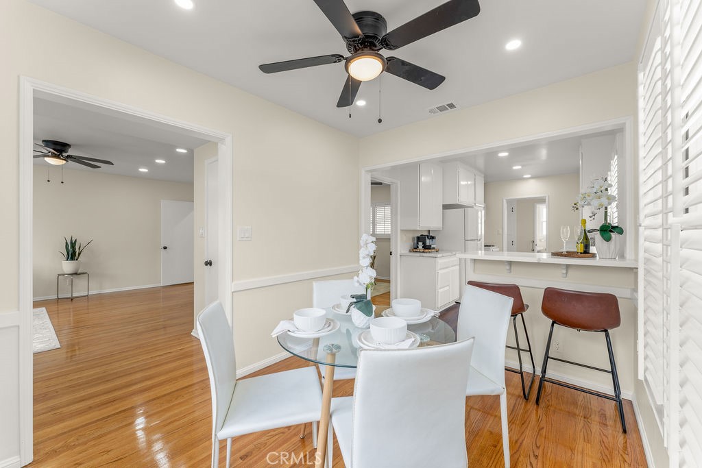 14622 Danbrook Drive Whittier, CA 90604 - Photo 10 of 38 a view of a dining room with furniture and wooden floor