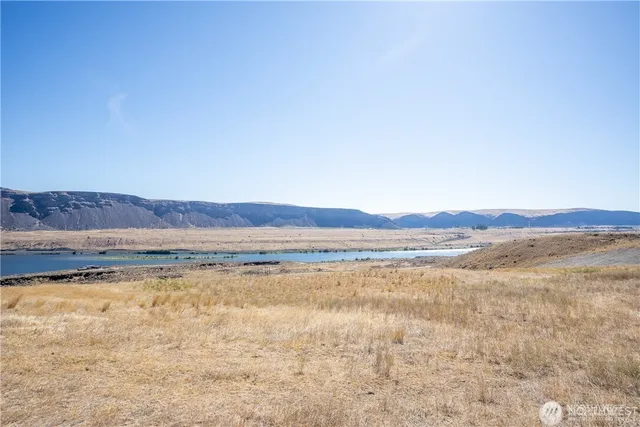 a view of lake and mountain