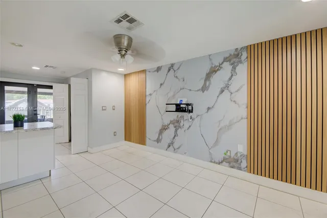 a view of a livingroom with a chandelier