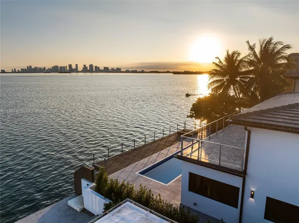 a view of ocean from a balcony