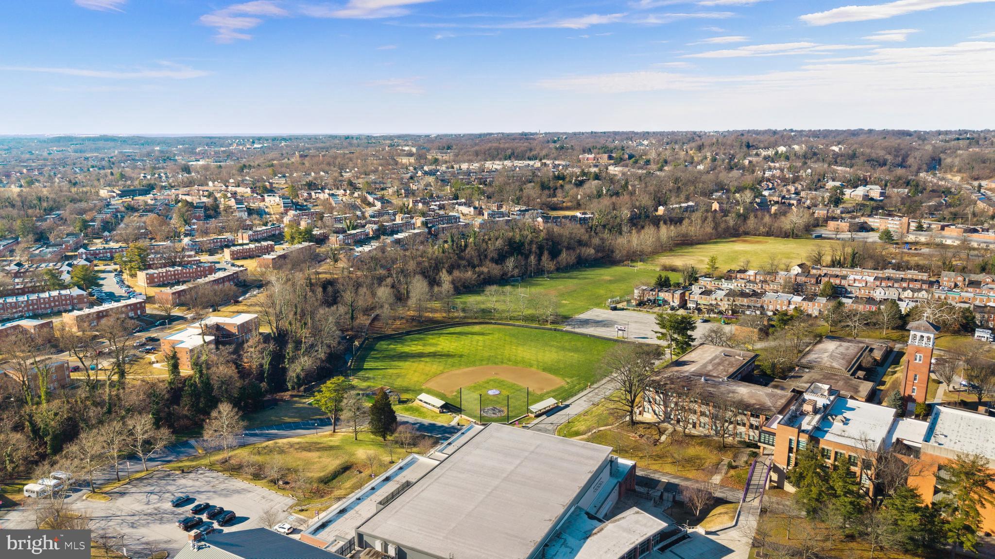 347 Yale Avenue Baltimore, MD 21229 - Photo 51 of 59 an aerial view of a residential houses with outdoor space and swimming pool