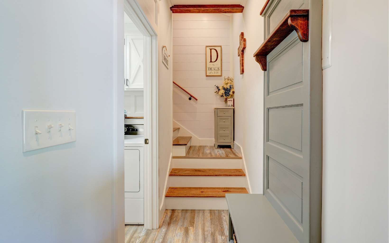 60 Buckeye Branch Road Morganton, GA 30560 - Photo 6 of 21 a view of staircase with white walls and a window