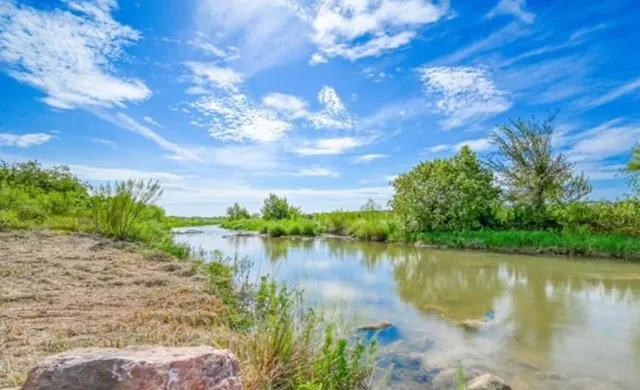 a view of a lush green field