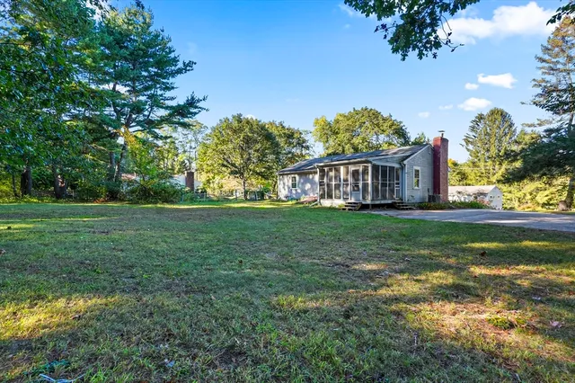a house view with a glass door