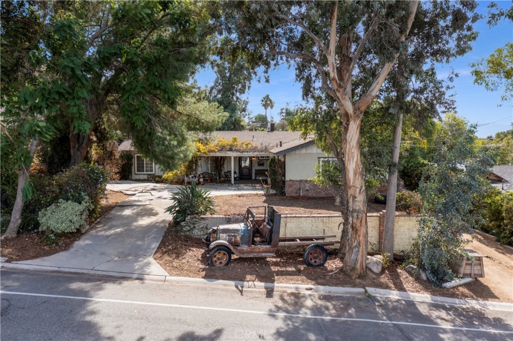 172 Eighth Street Norco, CA 92860 - Photo 50 of 55 a view of a patio with table and chairs and a large tree