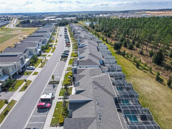 a front view of a building with large windows