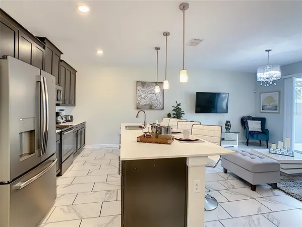 a view of a pathway with a yard