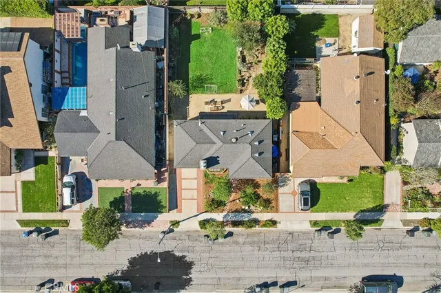 an aerial view of multiple houses