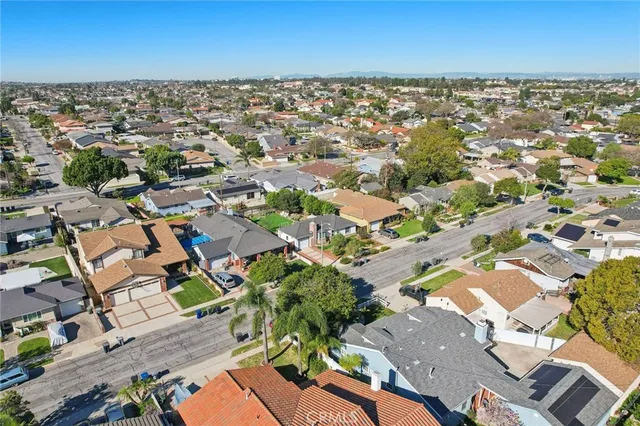 an aerial view of multiple house