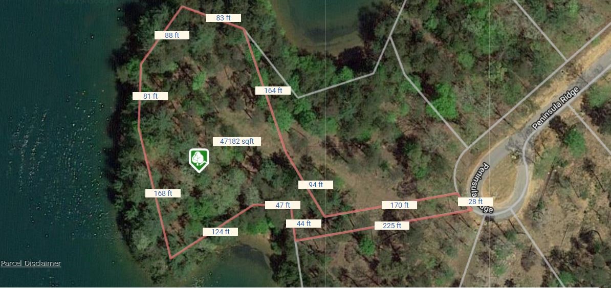 474 Peninsula Ridge, Unit P2 69 Sunset, SC 29685 - Photo 8 of 22 Satellite view showing lot dimensions
